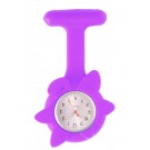 Silicone Spring Flower Fob Watch Purple