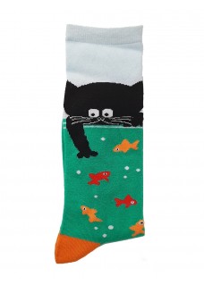 Happy Womens Socks Cat