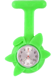 Silicone Spring Flower Fob Watch Lime Green