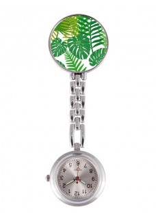 Fob Watch Tropical Leaves