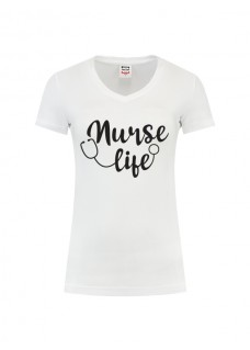 Womens T-Shirt Nurse Life White