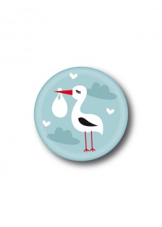 Button Stork Baby
