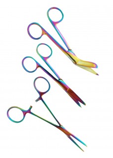 Scissors Set Rainbow Metal