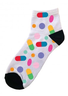 Women's Ankle Socks Colorful Pills