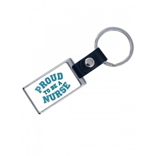 Luxe Key Chain Proud Nurse with Name Print
