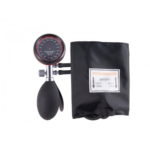 Sphygmomanometer One-Handed with Carry Case Black Red